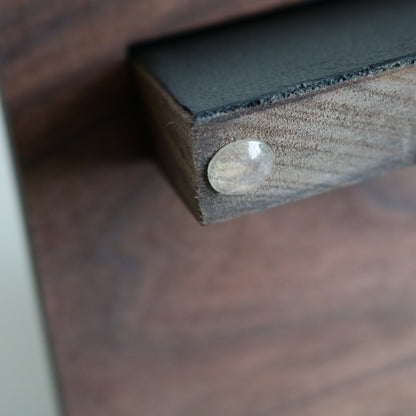 Black Leather Tilt Stand