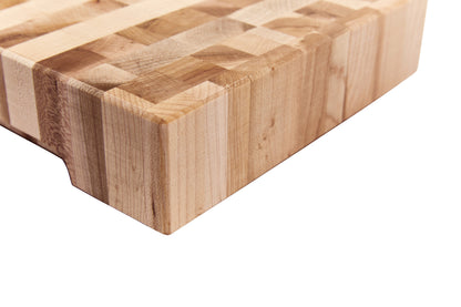 Bloc de boucher en érable, grain debout, 8 x 8 x 2 po