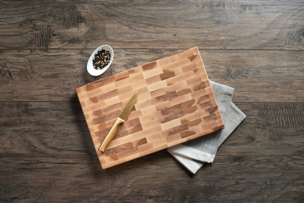 Bloc de boucher en érable, grain debout, 10 x 15 x 1.25 po