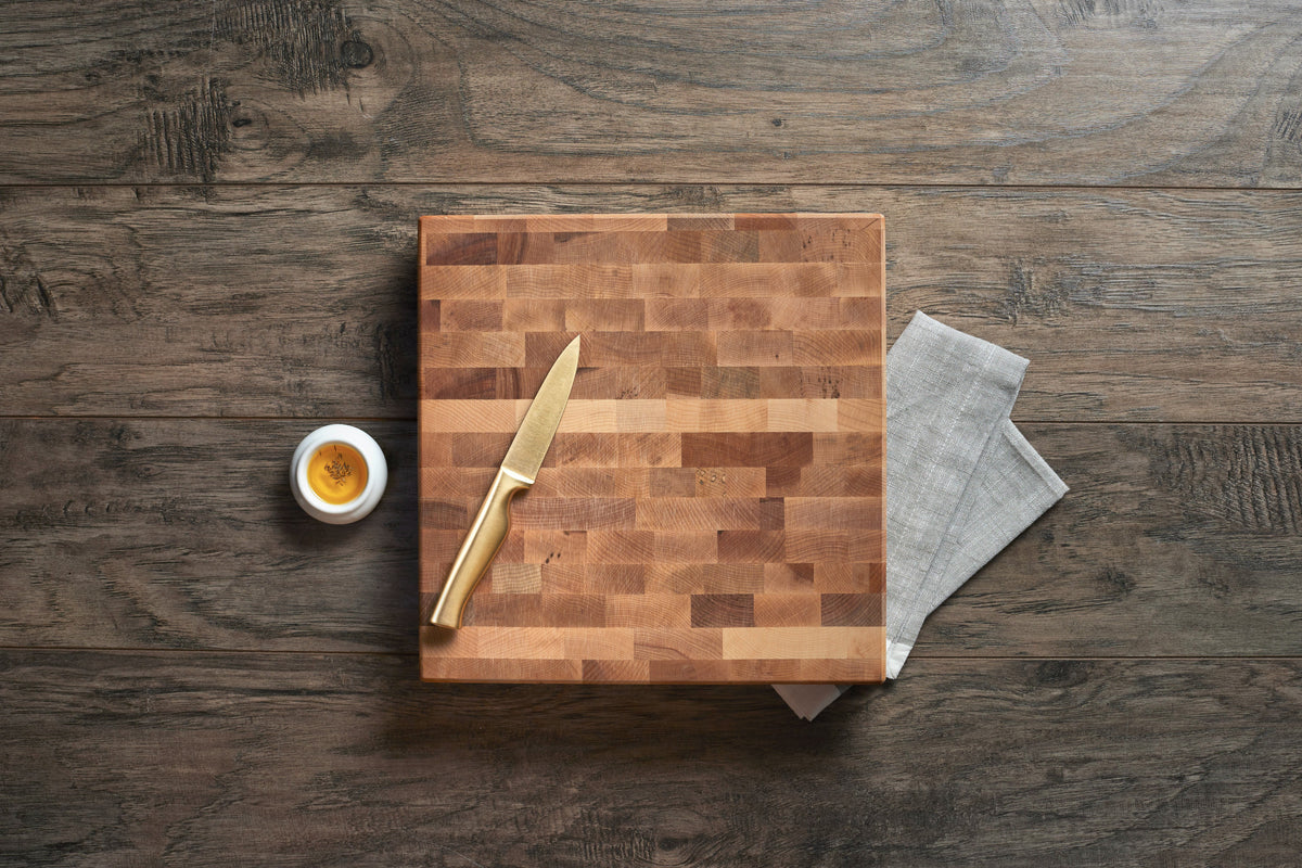 Bloc de boucher en érable, grain debout, 12 x 12 x 2 po