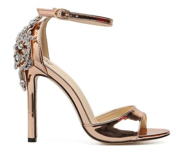 Crystal Ankle Strap Stiletto