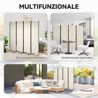 Folding Room Divider, Privacy Screen for Home Office Bedroom, 5.6FT Tall, Dark Grey