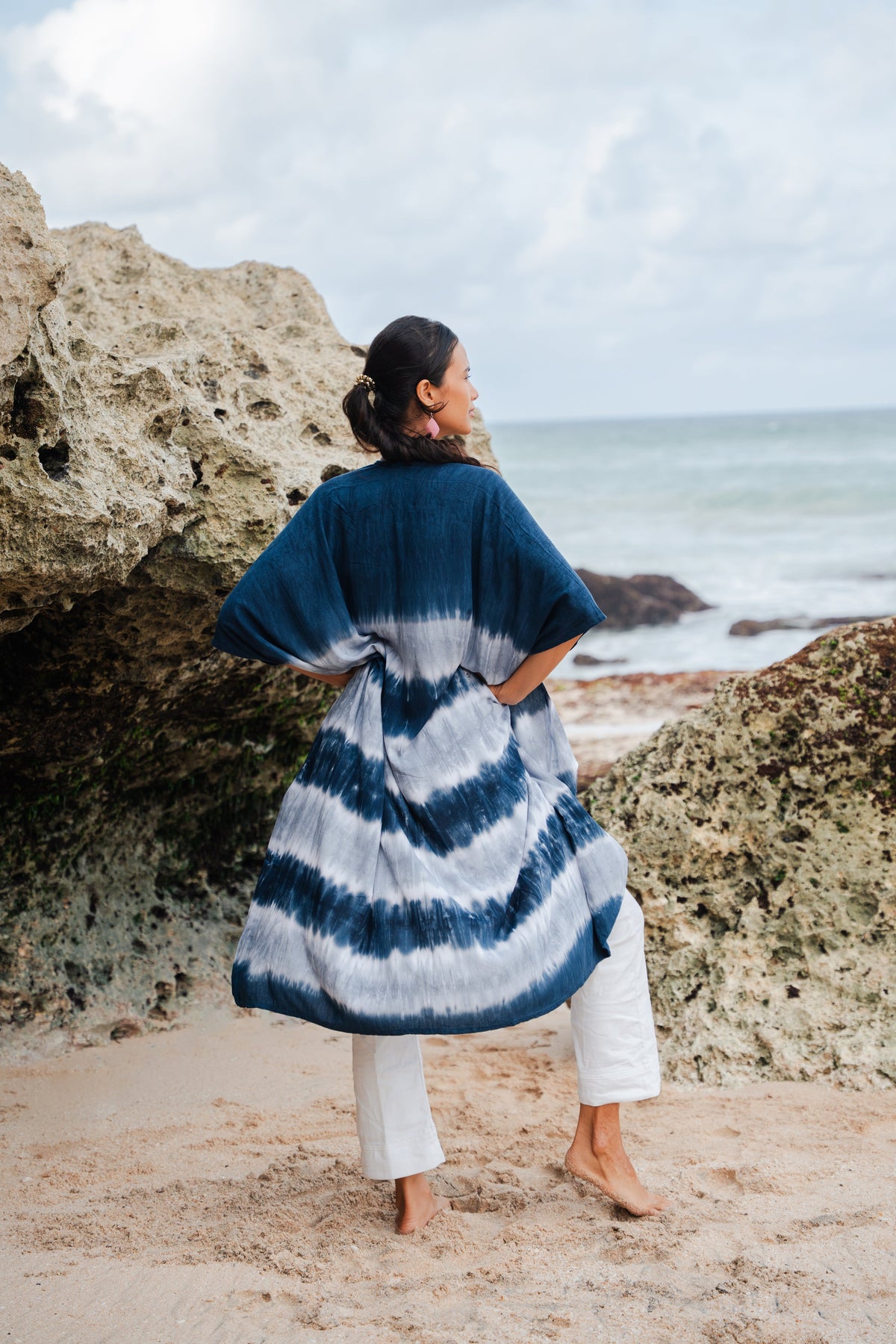 Stripey Kimono - Monochrome