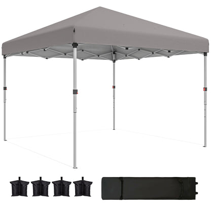 10' x 10' Pop Up Canopy with Sidewalls, Roller Bag, Height Adjustable Instant Tent for Outdoor, Garden, Patio, Black