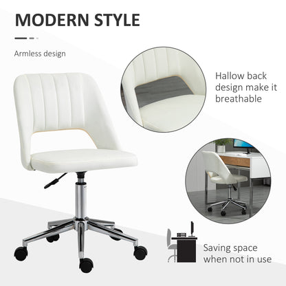 Mid Back Office Chair Velvet Fabric Swivel Scallop Shape Computer Desk Chair, Green