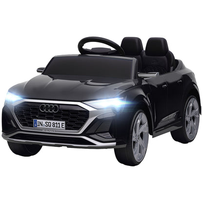 12V Battery Powered Kids Electric Car, Audi Q8 etron Sportback Licensed Ride on Car w/ Remote Control, Black