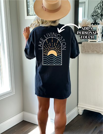 Custom Lake Sunset Personalized Tshirt | Summer Apparel