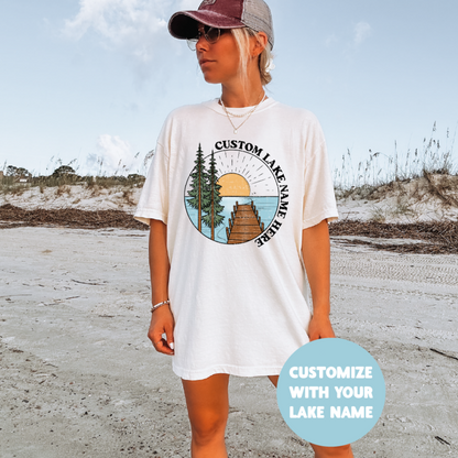 Lake Scene Personalized T-shirt | Lake Shirt | Custom Clothing