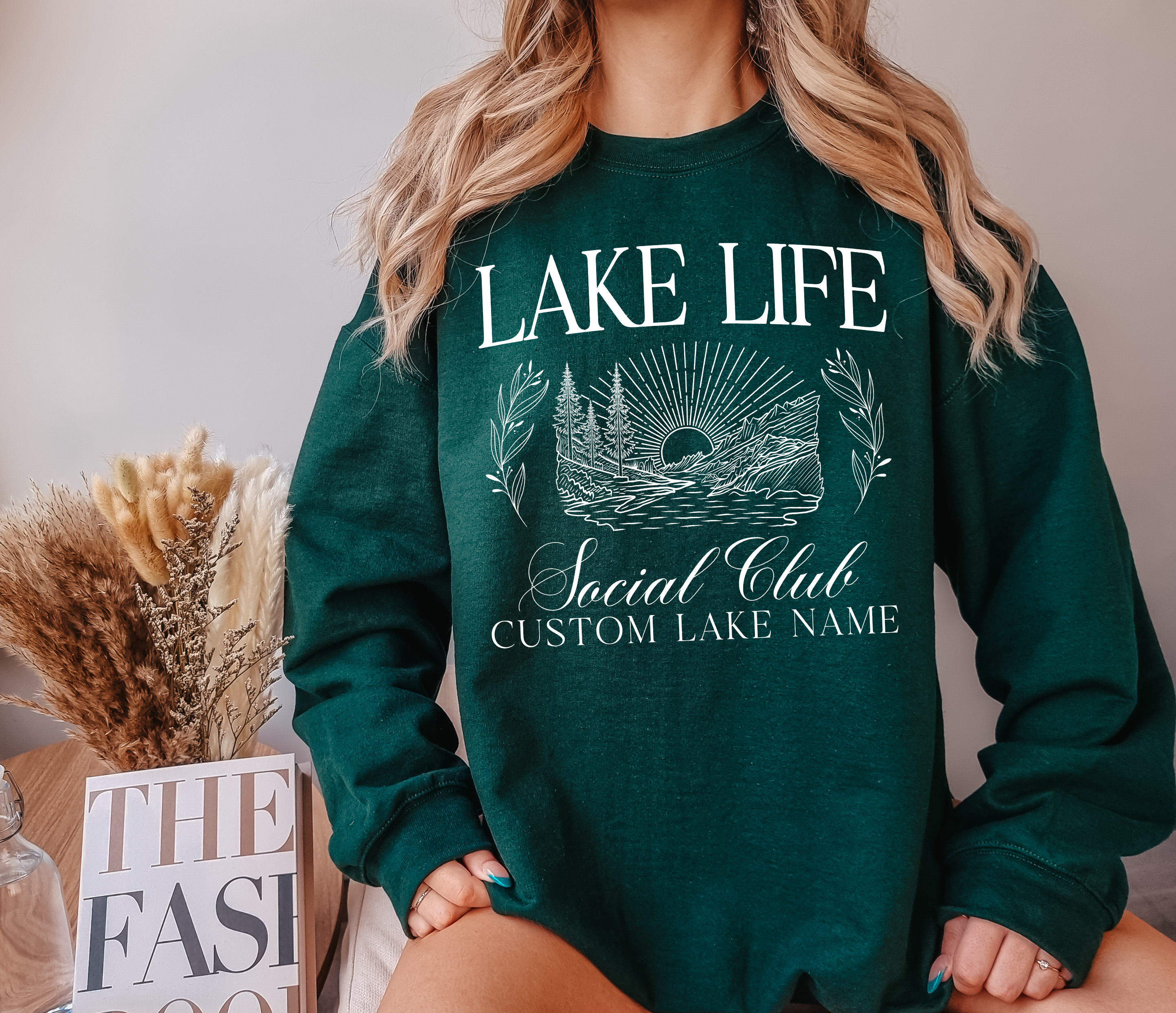 Lake Life Social Club Unisex Crewneck Sweatshirt | Lake Apparel | Camping Clothing
