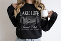 Lake Life Social Club Unisex Crewneck Sweatshirt | Lake Apparel | Camping Clothing