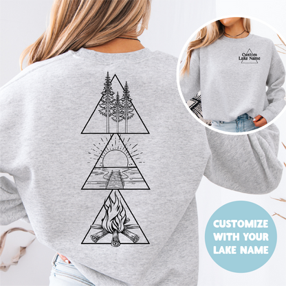 Lake Triangle Personalized Sweatshirt | Summer Apparel | Custom Apparel