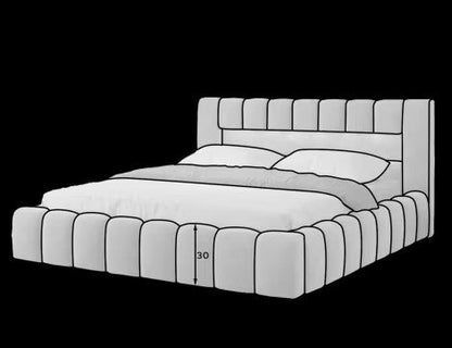 Lamica Upholstered LED Storage Platform Bed - Emerald Green