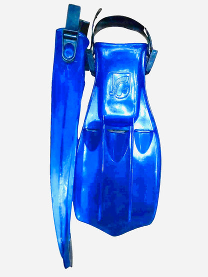 Leader Unisex Snorkelling Fins Blue - Fits shoe sizes 8-11 US