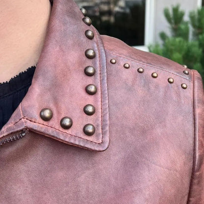 Leather Western Jacket with Fringe
