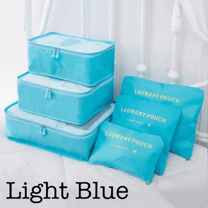 6-Piece Travel Organizer Set — Packing Cubes & Pouches for Luggage