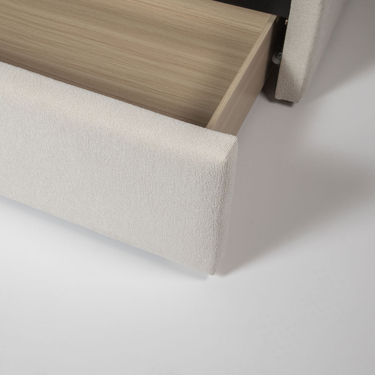 Angie Modern Storage Drawer Bed - Cream