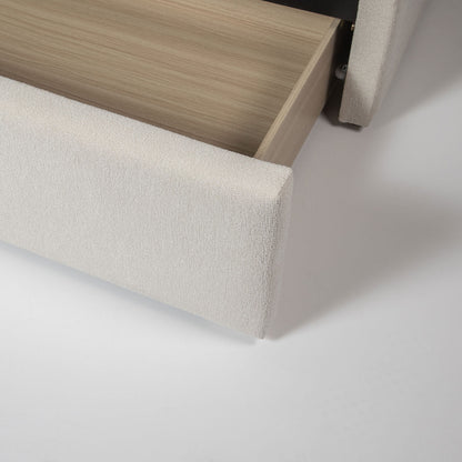 Angie Modern Storage Drawer Bed - Cream