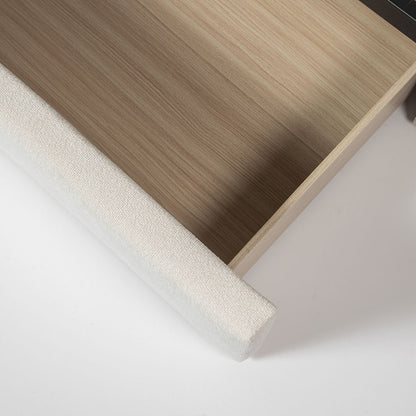 Angie Modern Storage Drawer Bed - Cream