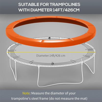 14ft Trampoline Replacement Pad Trampolining Replacement Jump Bounce Exercise GYM Pad Only Light Blue