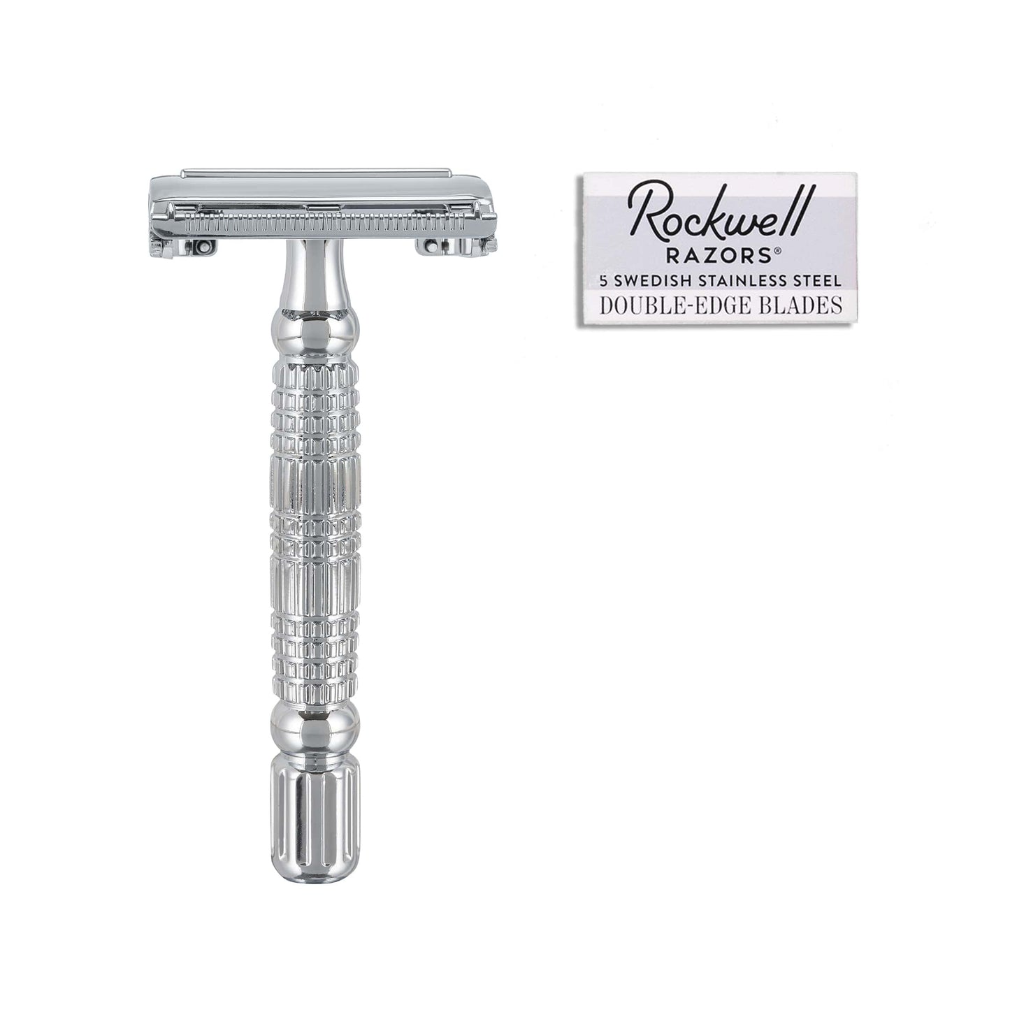 Rockwell R1 DE Safety Razor - White Chrome