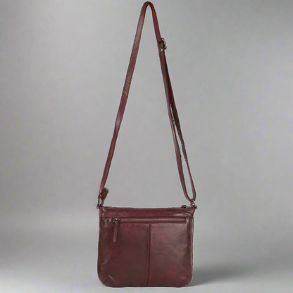 MET V Stitch Crossbody Leather Bag