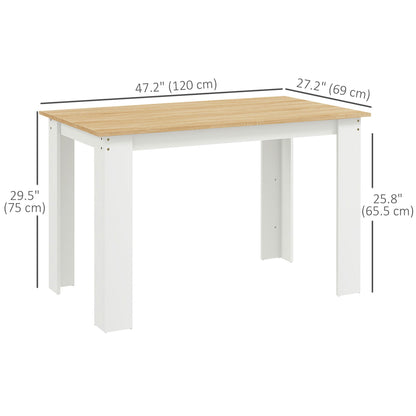 Spencer 47" Dining Table for 4-6 People-Oak