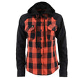 Milwaukee Leather Women's Armoured Plaid Hooded Shirt