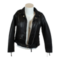 BOL Women's Leather Biker Jacket with Adjustable Belt