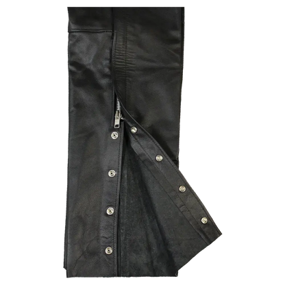 Open Road Unisex 4 Pocket Premium Leather Chaps