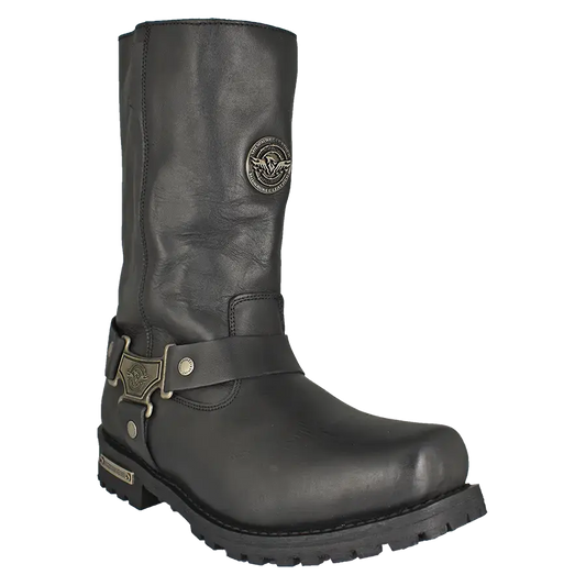 Milwaukee Leather Men's Wide 11" Harness Motorcycle Boots