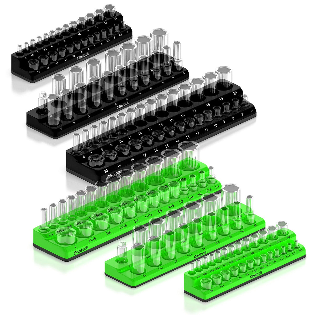 2-Row Magnetic Socket Holders