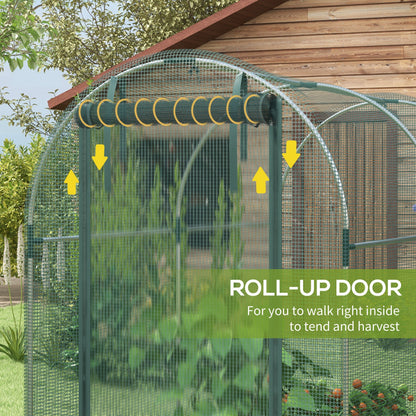 Galvanized Steel Crop Cage, Plant Protection Tent with Zippered Door, 4' x 4', Black