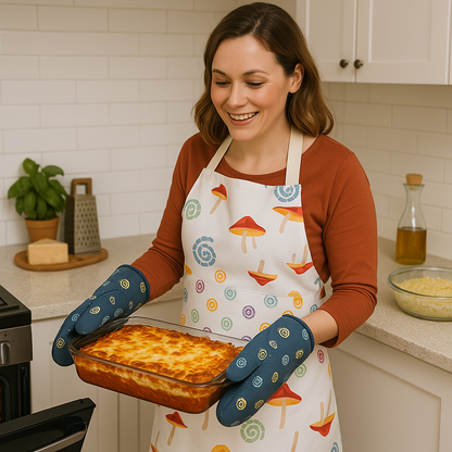 Mushroom Magic - Oven Mitt and Pot Holder