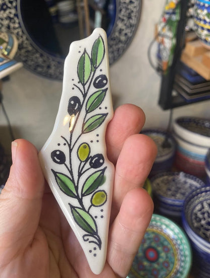 Fridge Magnet Map Ceramic Palestine