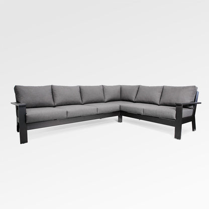 Magnolia Black Aluminum Sectional with Sunbrella® Cushions