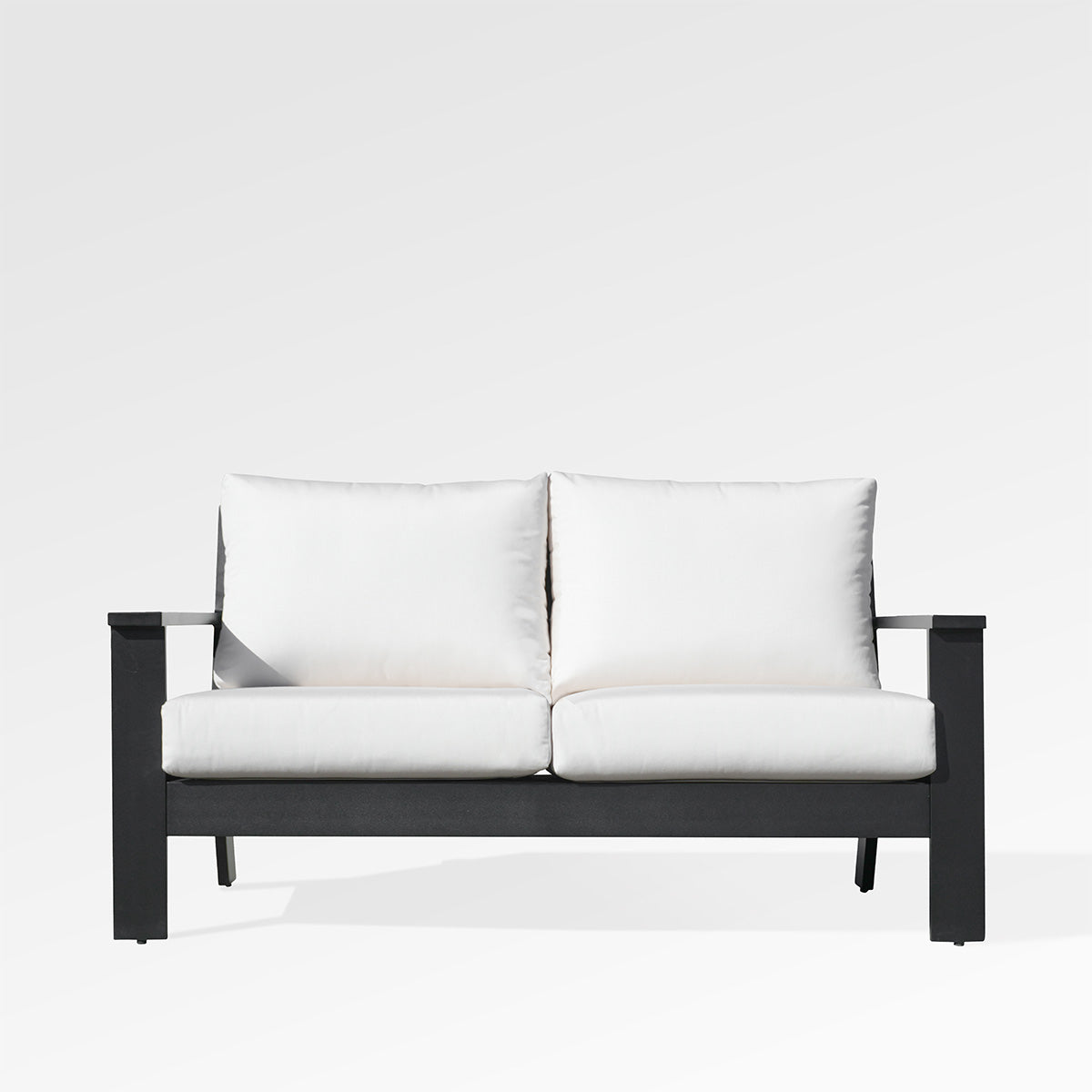 Magnolia Black Aluminum Loveseat with Sunbrella® Cushions