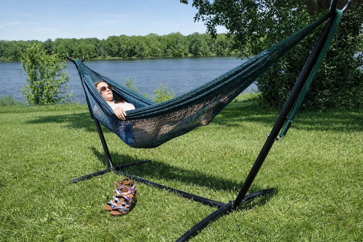 XL Thick Cord Mayan Hammock with Universal Stand