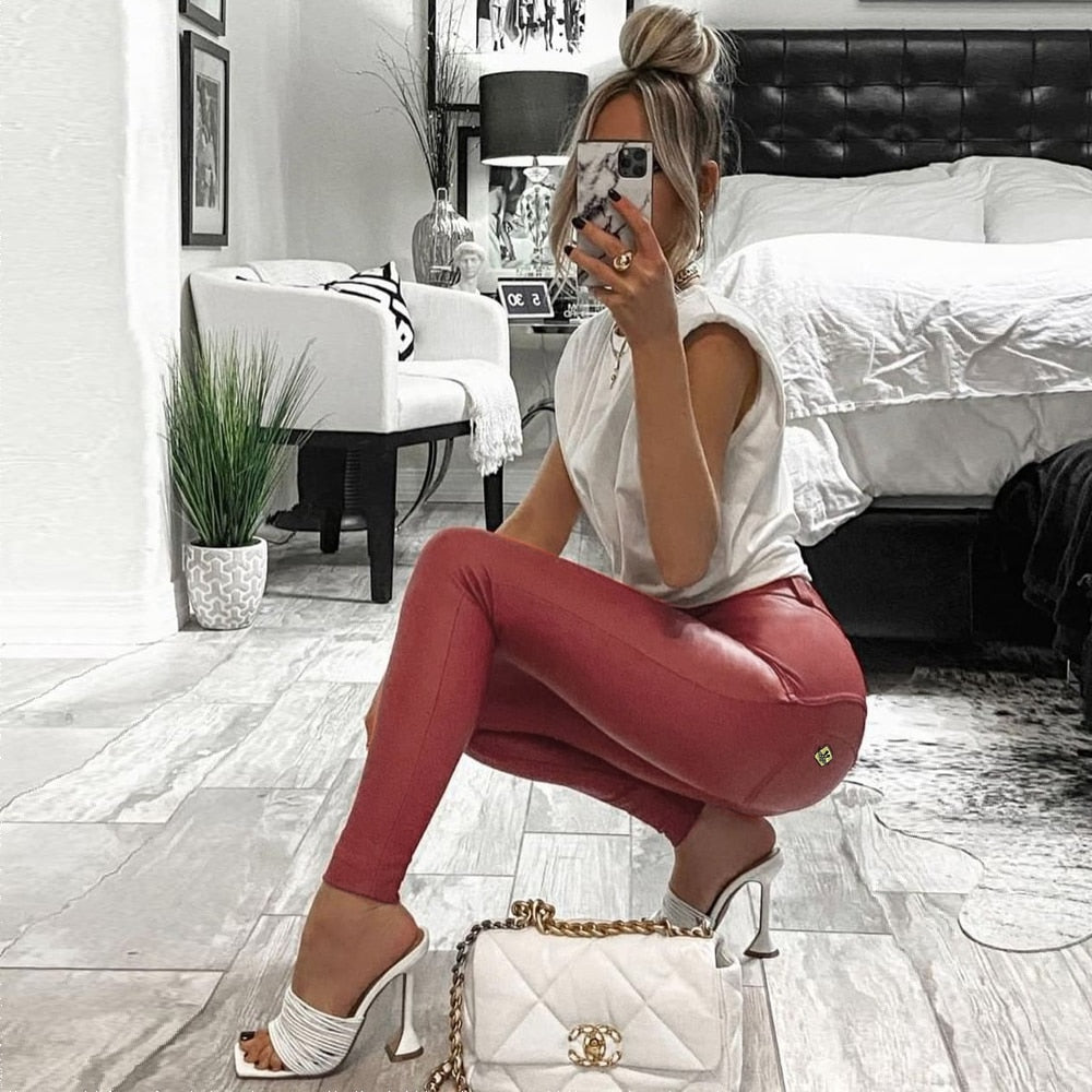 Faux Leather Stretch Pants