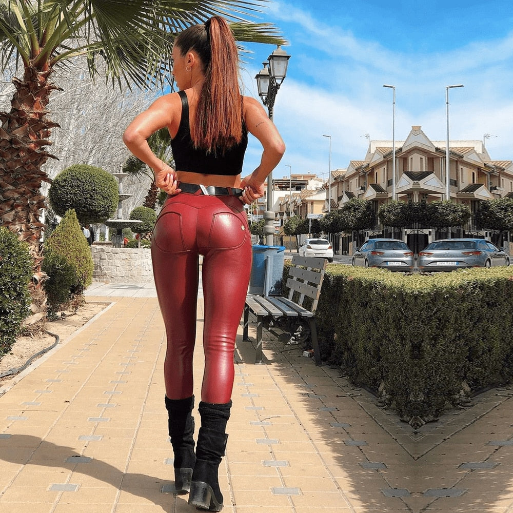 Faux Leather Stretch Pants
