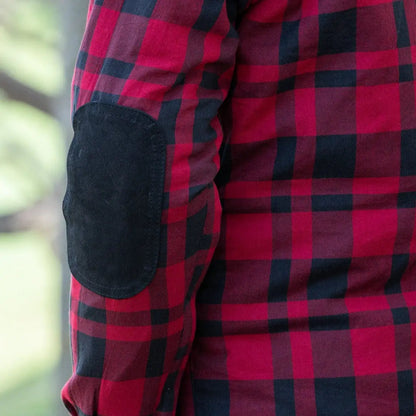 Men's Armored Flannel Biker Shirt with Extra Protection