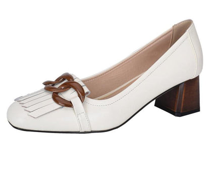 Block Heel Loafers