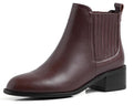 Real Leather Low Heel Boots