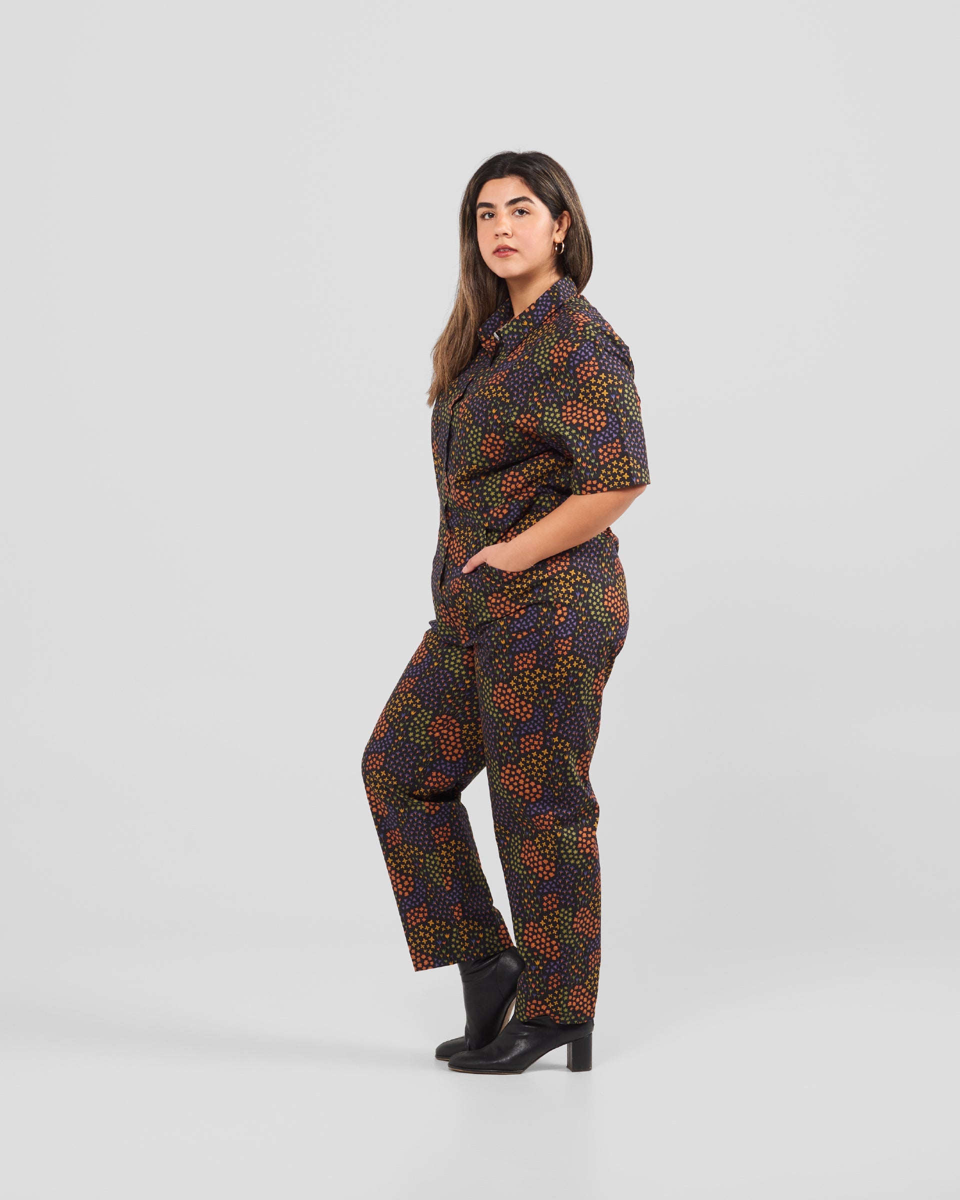 Women's Micro Floral Field Print Jumpsuit