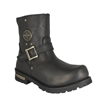 Milwaukee Leather Men's Wide 6" Side Zip Motorcycle Boots