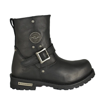 Milwaukee Leather Men's Wide 6" Side Zip Motorcycle Boots