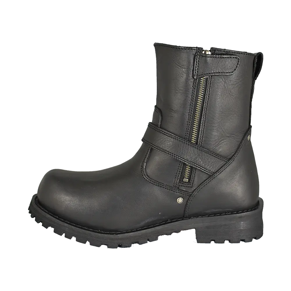 Milwaukee Leather Men's Wide 6" Side Zip Motorcycle Boots