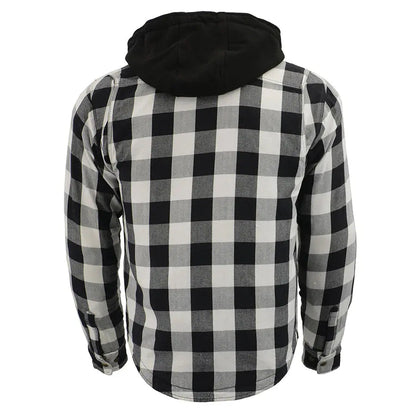 Milwaukee Leather Men's Plaid Flannel Armored Shirt Jacket