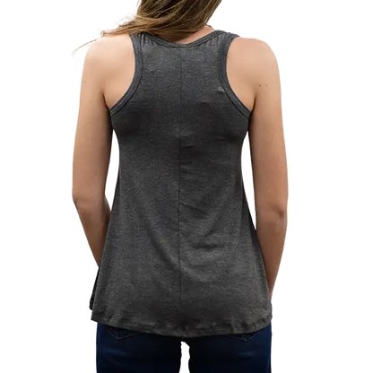 Mineral Wash Tank with Symmetrical Steer Head Design and Rhinestone Embellishments