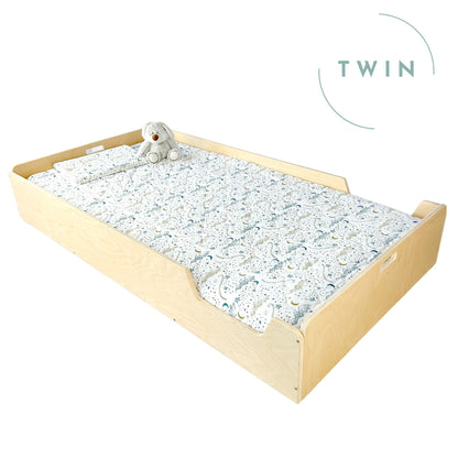 APPLE TWIN - Montessori Floor Bed with Rails