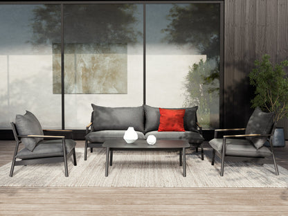 Monti 4-Piece Aluminum Outdoor Conversational Set
